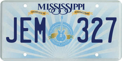 MS license plate JEM327