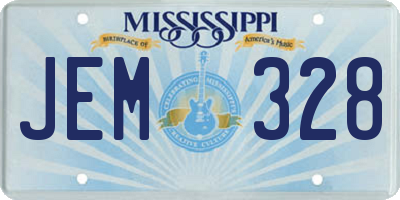 MS license plate JEM328