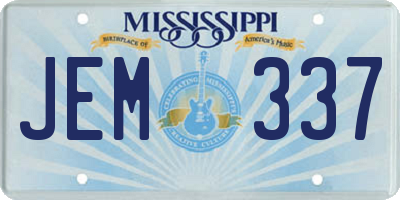 MS license plate JEM337