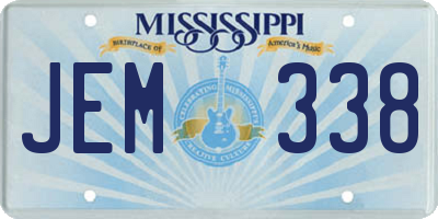MS license plate JEM338