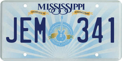 MS license plate JEM341