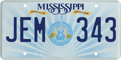MS license plate JEM343