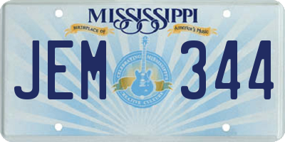 MS license plate JEM344