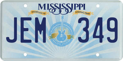 MS license plate JEM349