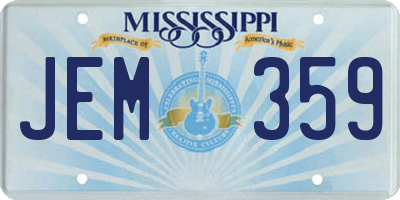 MS license plate JEM359