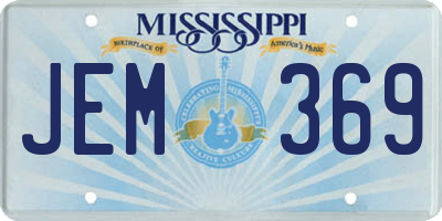 MS license plate JEM369
