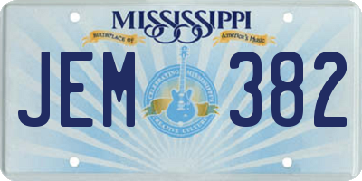 MS license plate JEM382