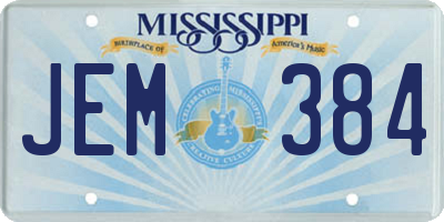 MS license plate JEM384
