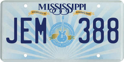 MS license plate JEM388