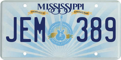 MS license plate JEM389
