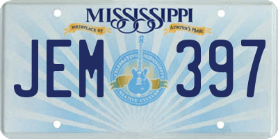 MS license plate JEM397
