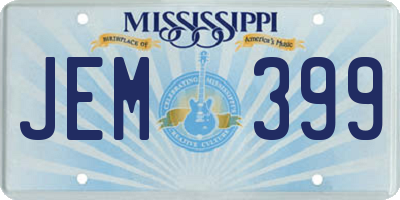 MS license plate JEM399