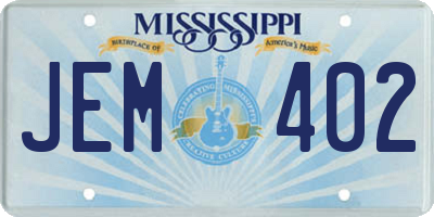 MS license plate JEM402