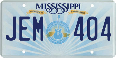 MS license plate JEM404