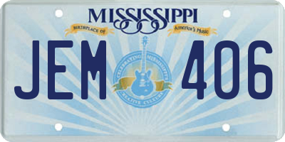 MS license plate JEM406
