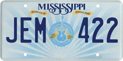 MS license plate JEM422