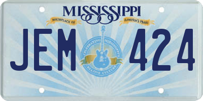 MS license plate JEM424