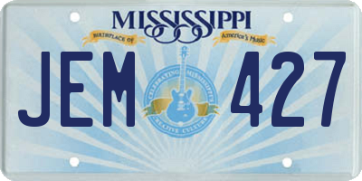 MS license plate JEM427