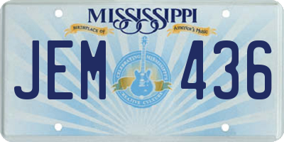 MS license plate JEM436