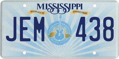 MS license plate JEM438