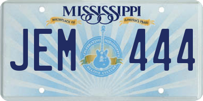 MS license plate JEM444