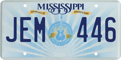 MS license plate JEM446