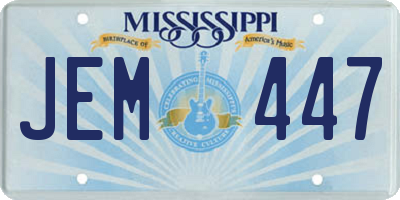 MS license plate JEM447