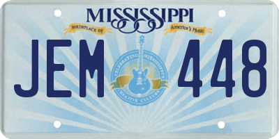MS license plate JEM448