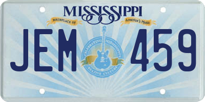 MS license plate JEM459