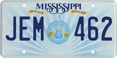 MS license plate JEM462