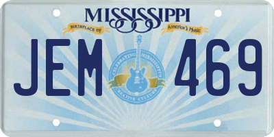 MS license plate JEM469