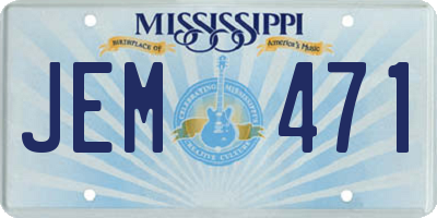 MS license plate JEM471