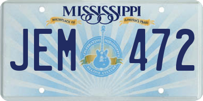 MS license plate JEM472