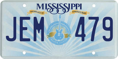 MS license plate JEM479