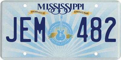 MS license plate JEM482