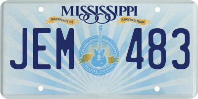 MS license plate JEM483