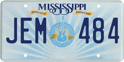 MS license plate JEM484