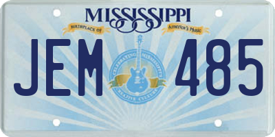 MS license plate JEM485