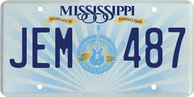 MS license plate JEM487