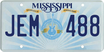 MS license plate JEM488