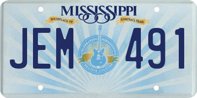 MS license plate JEM491