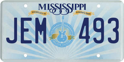 MS license plate JEM493