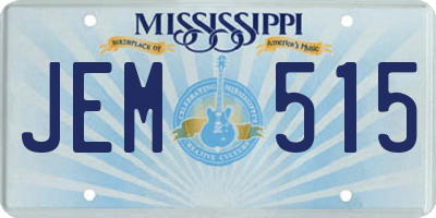 MS license plate JEM515