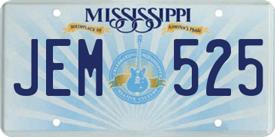 MS license plate JEM525