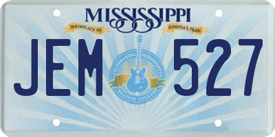 MS license plate JEM527