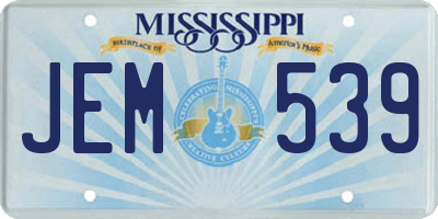 MS license plate JEM539