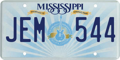 MS license plate JEM544