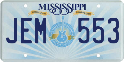 MS license plate JEM553