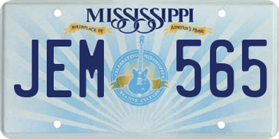 MS license plate JEM565