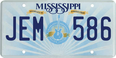 MS license plate JEM586
